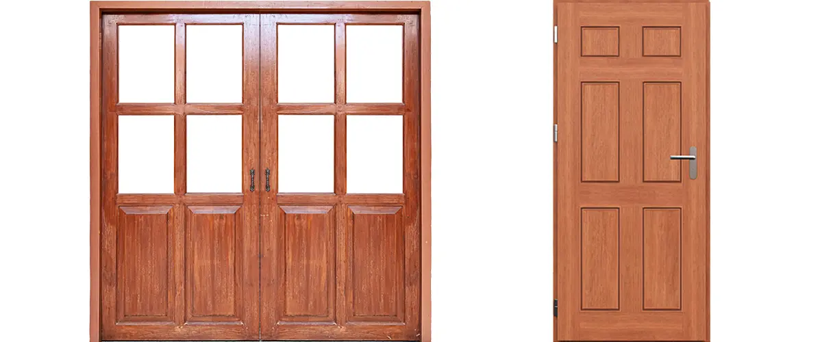Tweak Wood Doors Examples on White Background